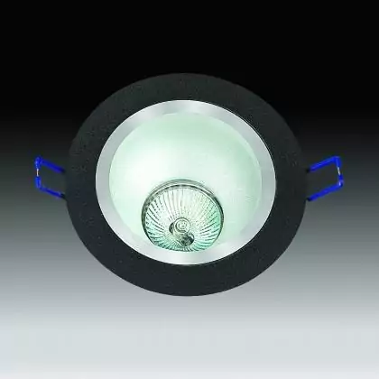 Built–in Circle Inside lamp made of aluminum, black.