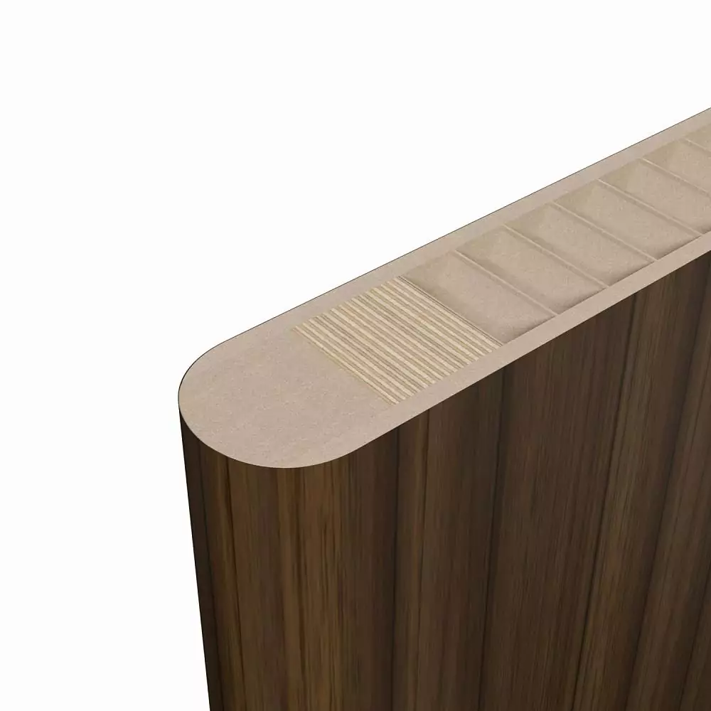 <p>TONDA, natural veneer. The part of door with rounded leaf with a thickness of 50 mm. </p>