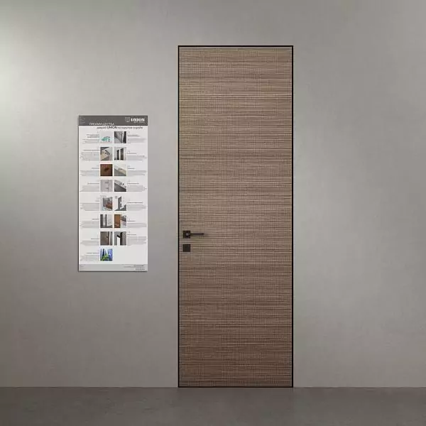 Poster "Advantages of a hidden door frame".