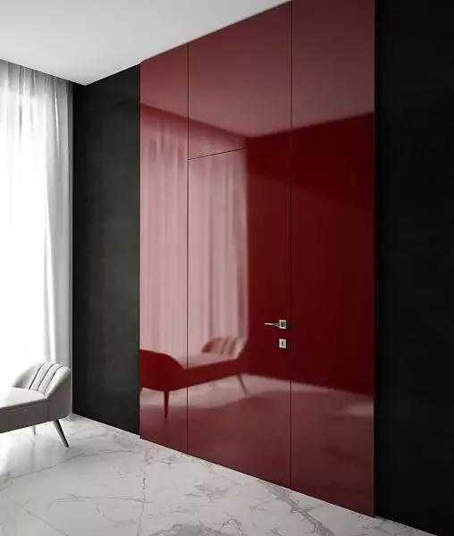 Wall panels COVER, glossy enamel Laccato RAL Gloss. FILO-60 door, Laccato RAL Gloss.