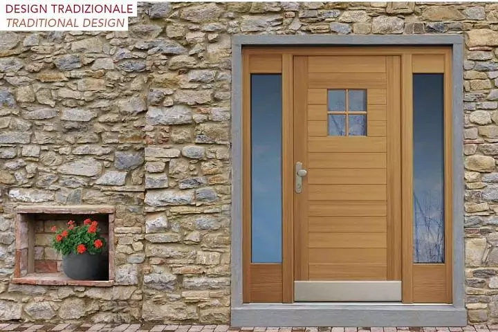 Entrance wooden door Tradizionali CasaClima