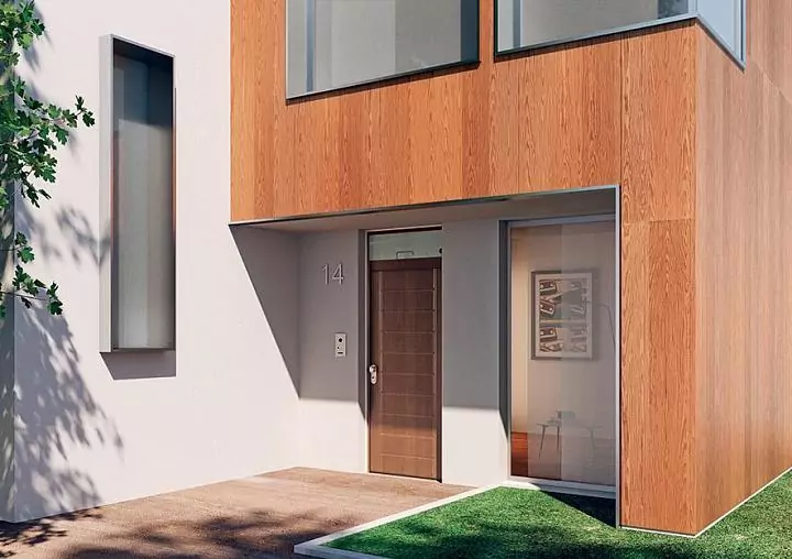 DELTA PRO 202, decorative panel, natural veneer Noce Medio