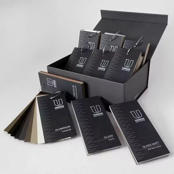 A set of finishing samples