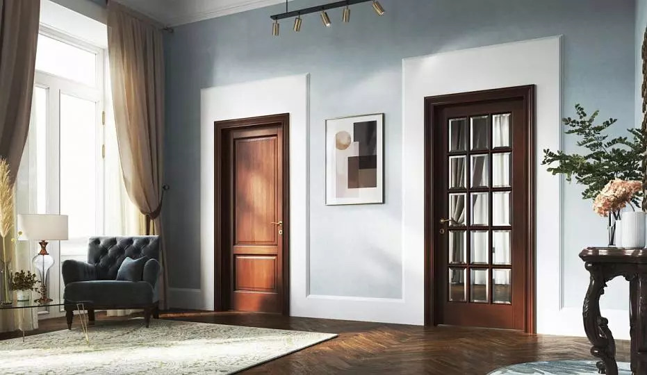 SOLID, solid oak, tinted with the effect of aging Rovere Antico Scuro.
